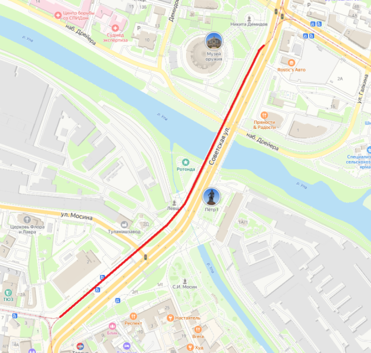 На участке улицы Советской в Туле на три дня приостановили движение транспорта