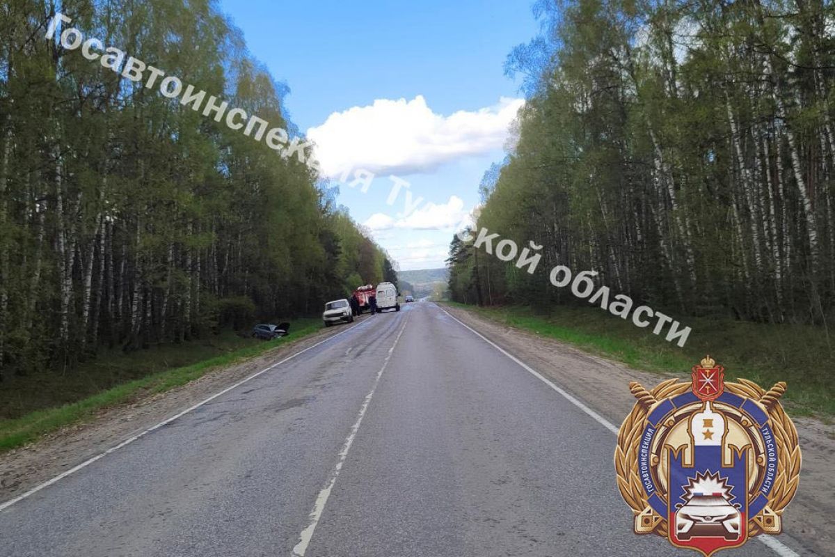 В Тульской области в съехавшем в кювет «Фольксвагене» пострадали трое мужчин
