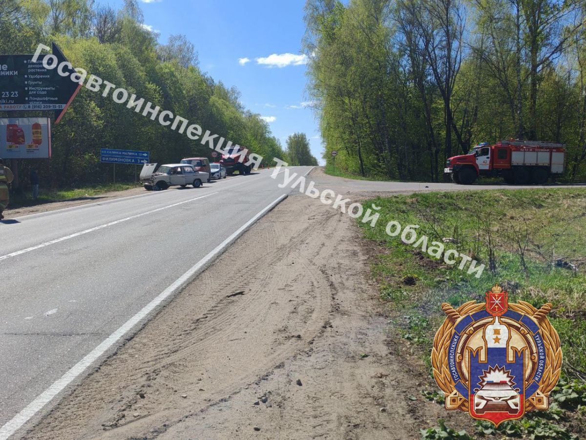 На трассе в Заокском районе произошло утреннее ДТП с тремя госпитализированными жертвами