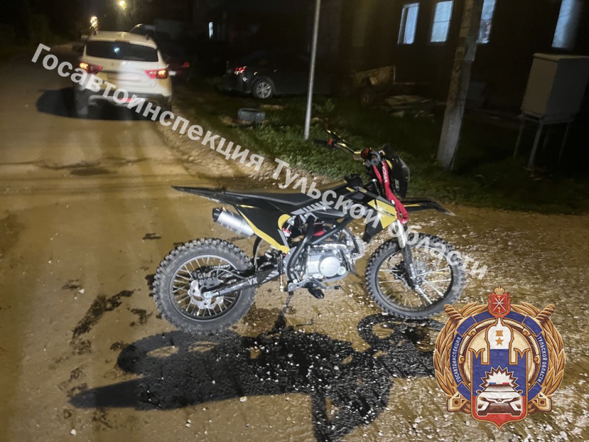 За сутки в Тульской области участниками ДТП стали 4 подростка на питбайках