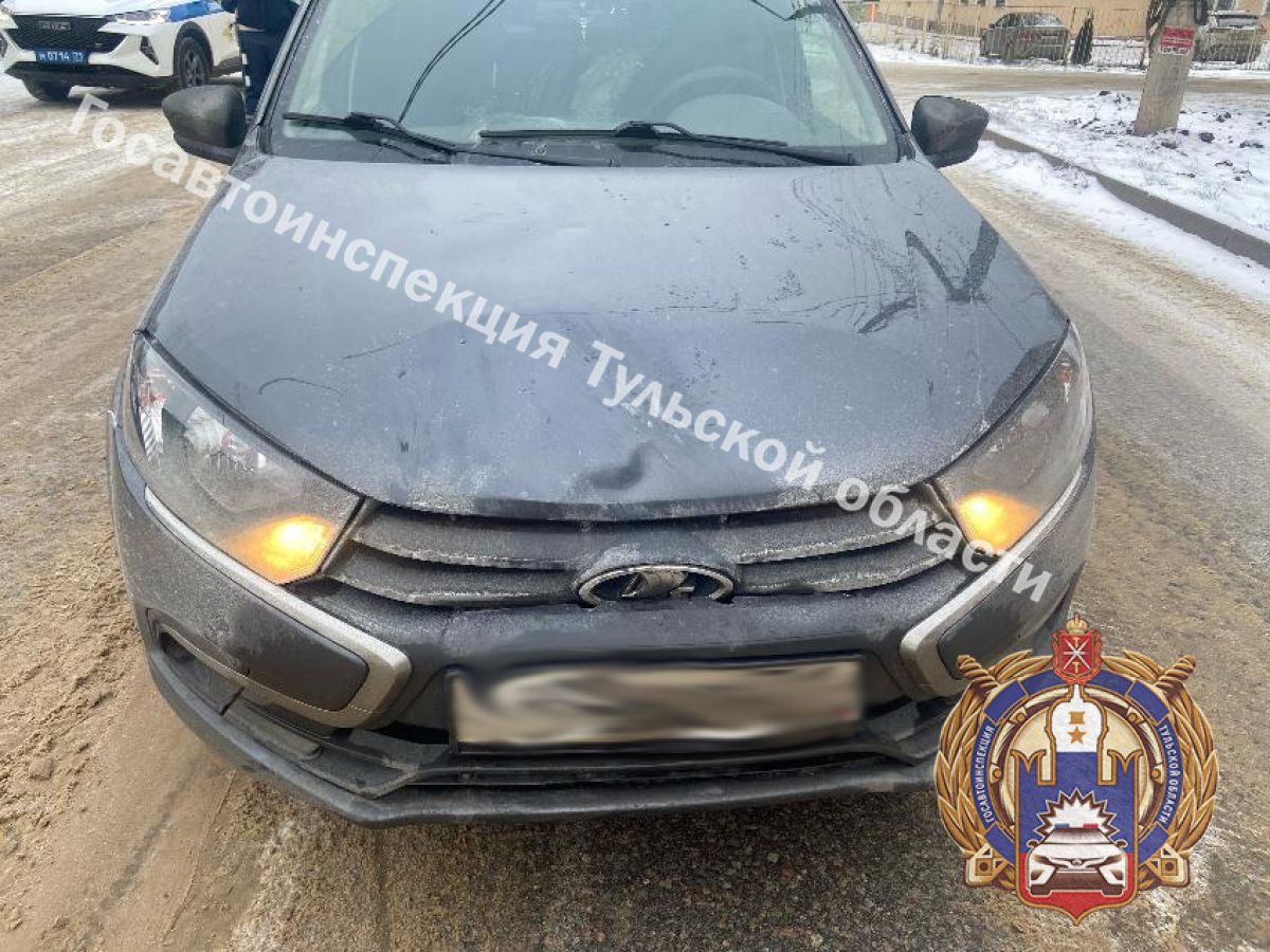 В Тульской области водитель «Лады Гранты» наехал на нарушителя-пешехода