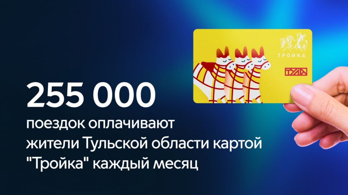 Тульская область стала лидером по оплате проезда картой «Тройка»