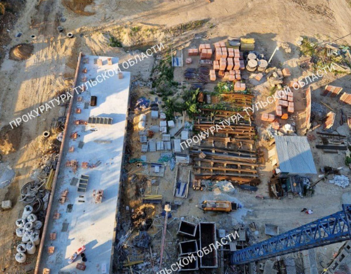 В Туле рабочий упал с 19 этажа строящегося дома