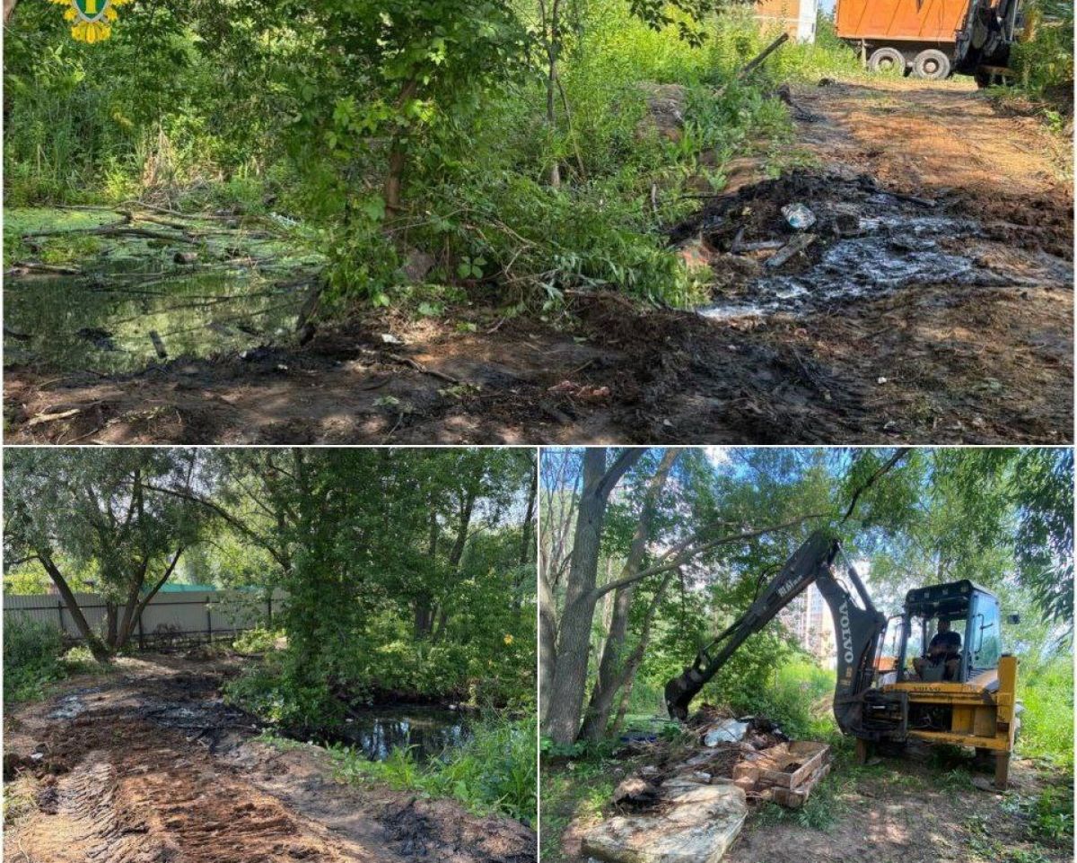 В Туле у Павшинского моста убрали свалки