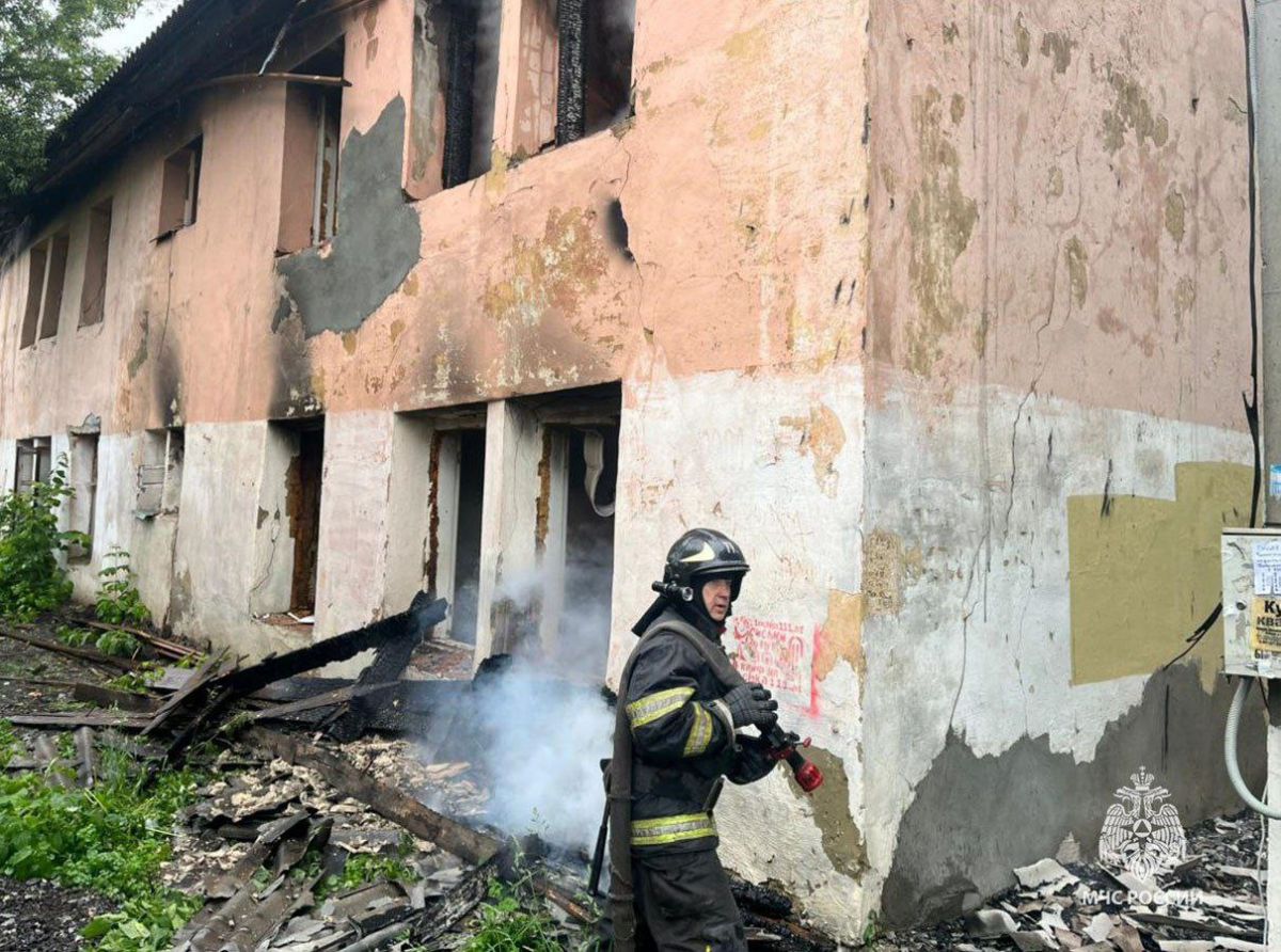 В Тульской области за сутки сгорели 2 заброшки на соседних улицах