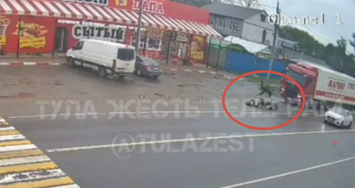 В Тульской области мотоциклист сбил пешехода