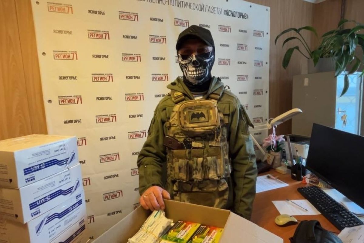 Боец поблагодарил ясногорских волонтеров за внимание и заботу Боец поблагодарил ясногорских волонтеров за внимание и заботу