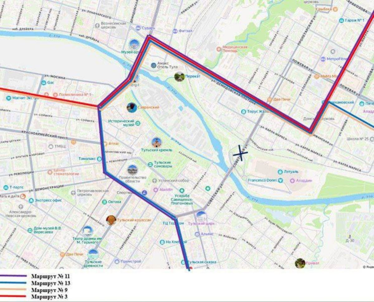 В городе Туле вновь продлили срок ограничения движения трамваев