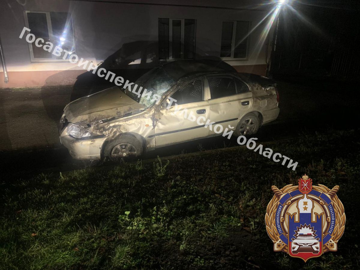 В Тульской области водитель «Хендая» не удержал машину на дороге и попал в больницу