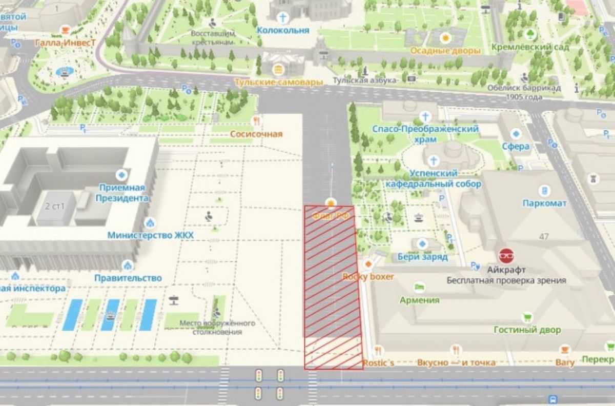 На части главной площади Тулы введут временные ограничения в связи с Днем города На части главной площади Тулы введут временные ограничения в связи с Днем города