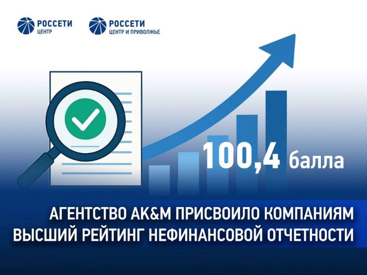Борис Эбзеев: Высший рейтинг нефинансовой отчетности — подтверждение открытости и ответственности компаний «Россети Центр» и «Россети Центр и Приволжье» Борис Эбзеев: Высший рейтинг нефинансовой отчетности — подтверждение открытости и ответственности компаний «Россети Центр» и «Россети Центр и Приволжье»