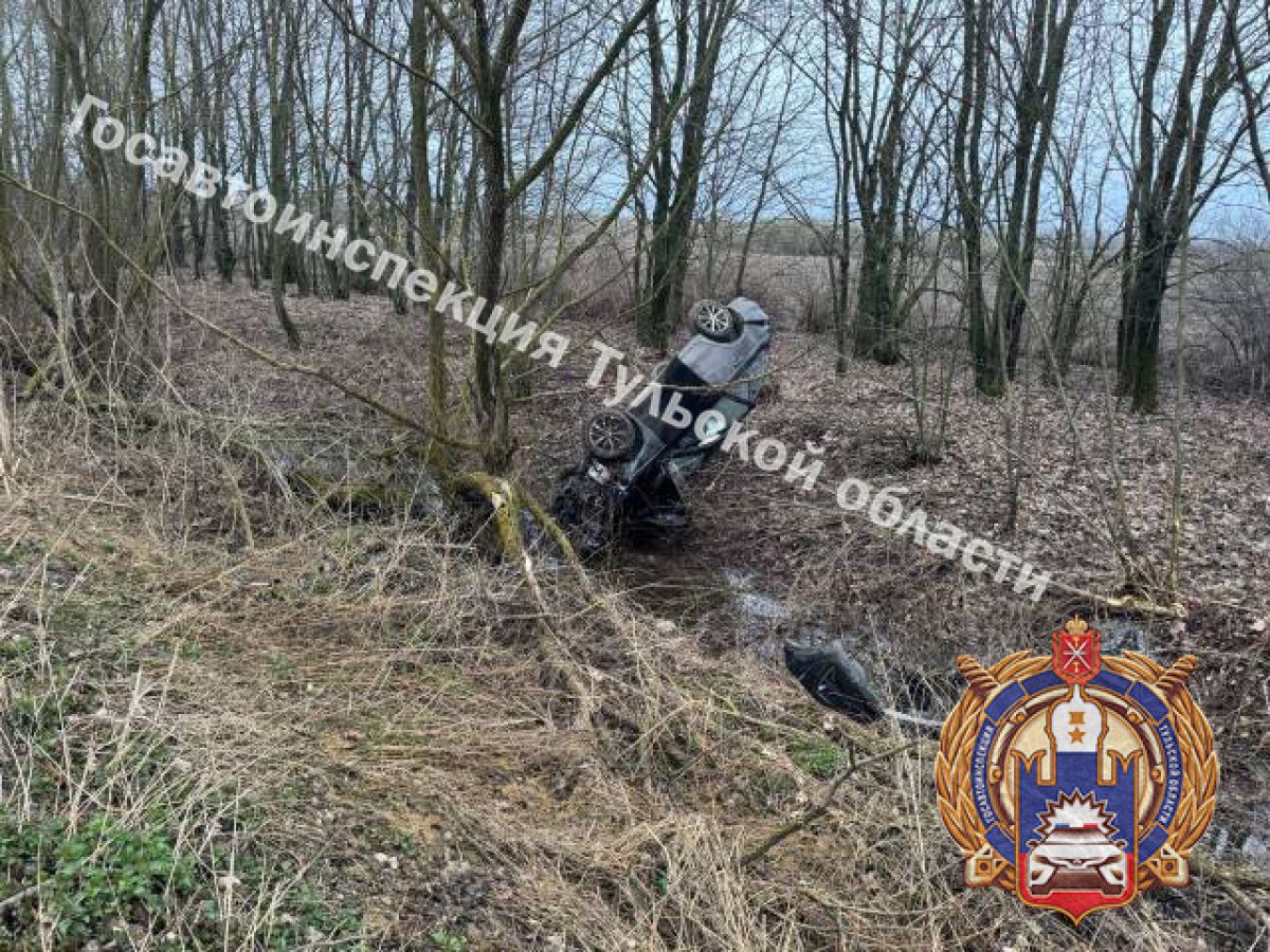 В Тульской области юная водитель перевернулась на «Джили»