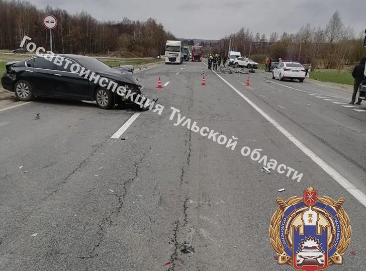 Под Тулой участниками ДТП стали две «Хонды» и «ГАЗель»
