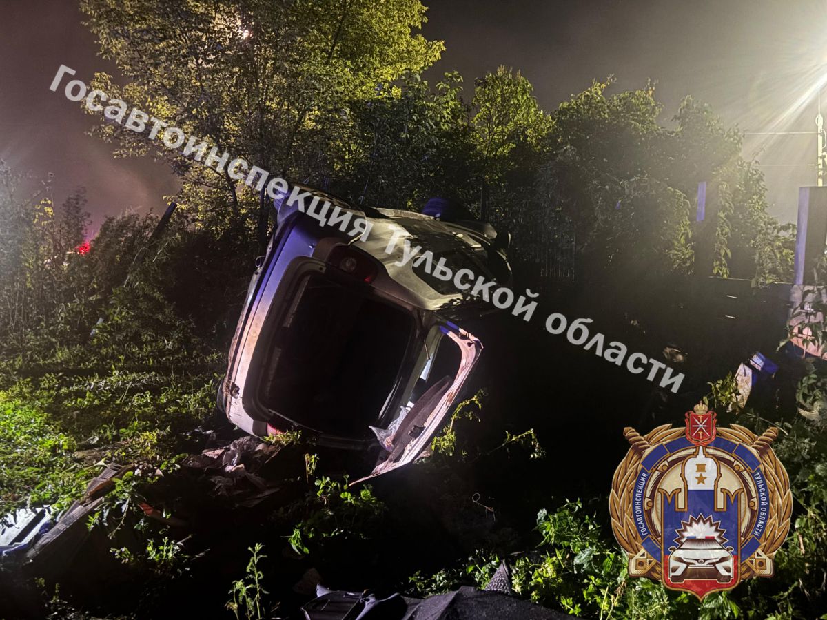 В тульской деревне Крюково погиб водитель Renault после наезда на забор