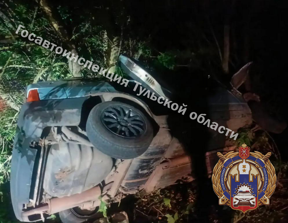 В Тульской области в перевернувшемся автомобиле пострадала девушка