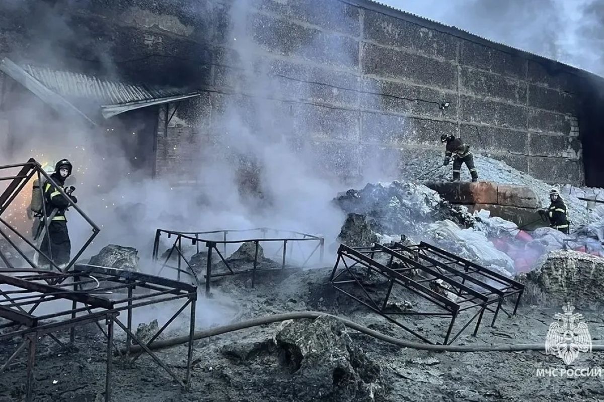 Сотрудники МЧС потушили заброшку в Новомосковске Тульской области