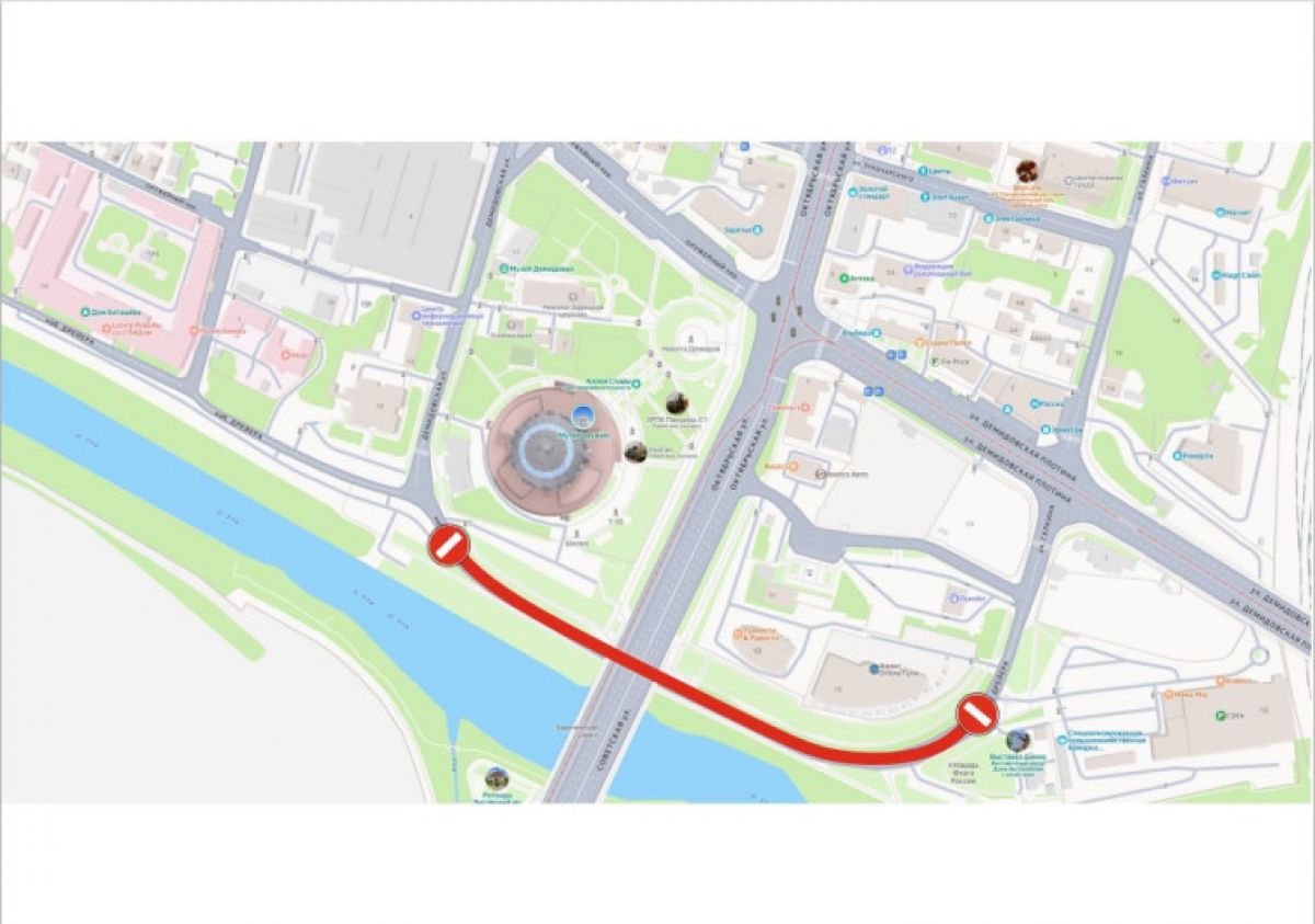 Туляки временно не смогут проехать по Набережной Дрейера из-за разлива Упы