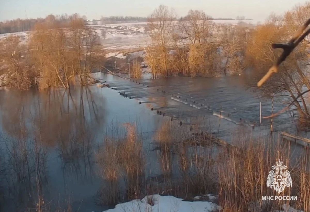 В Тульской области подтопило еще два низководных моста В Тульской области подтопило еще два низководных моста