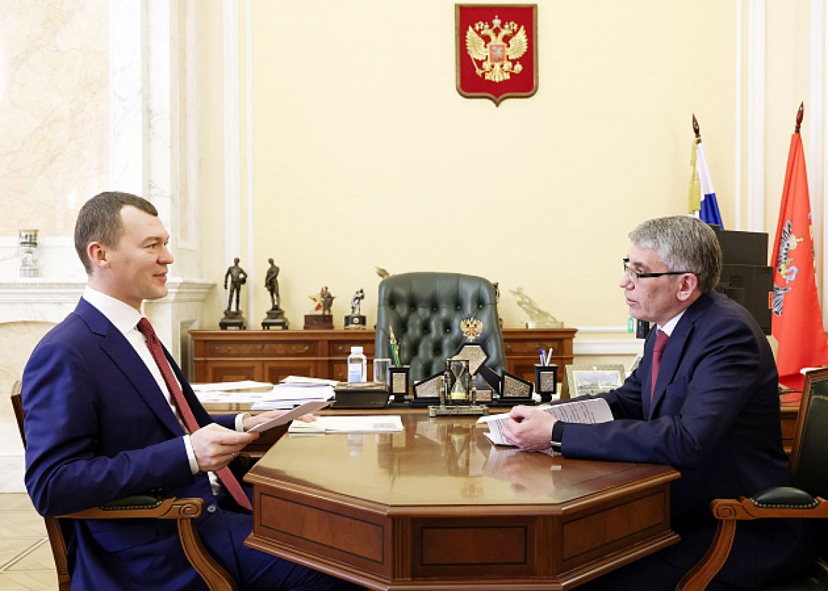 Дмитрий Миляев и Михаил Дегтярев обсудили развитие спорта в Тульской области до 2030 года