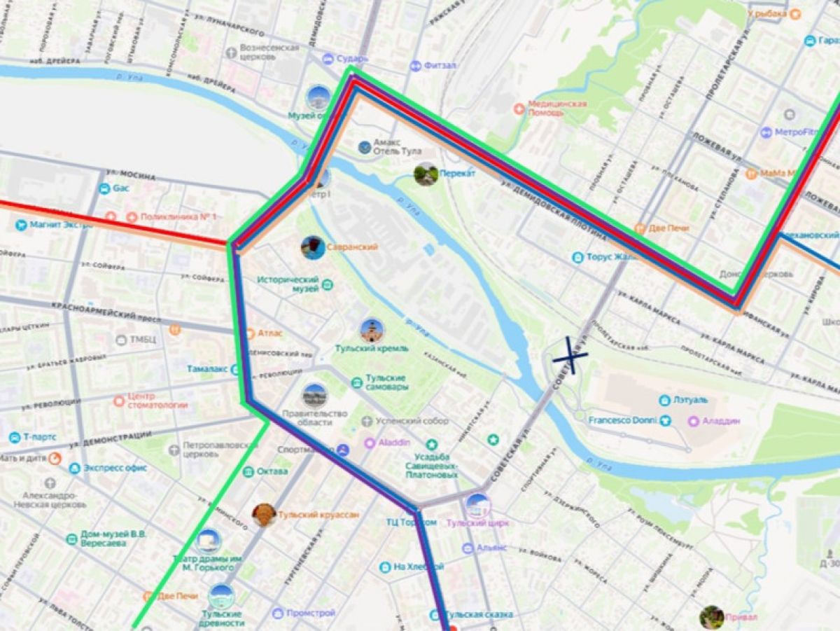Движение трамваев по Пролетарскому мосту в Туле ограничено