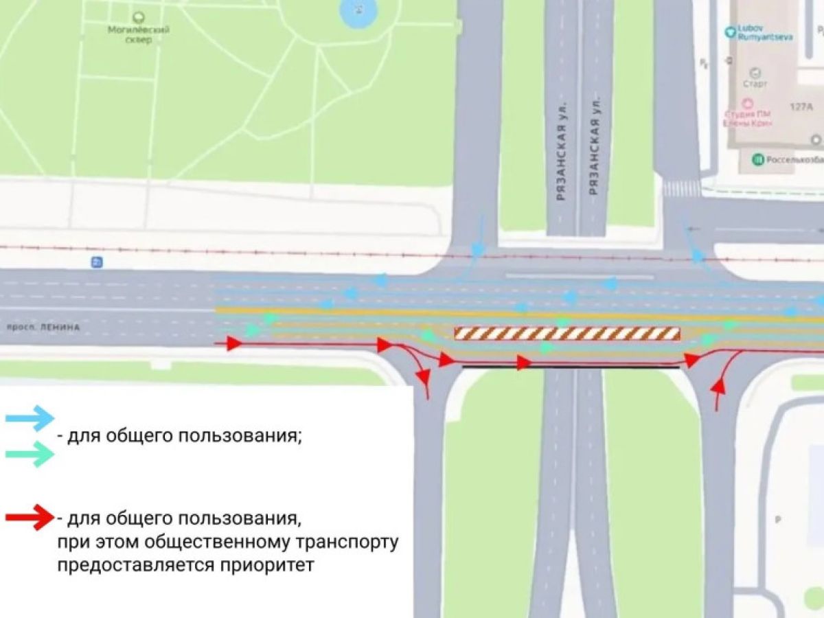 В Туле на Орловском путепроводе вводят новую схему движения с 11 сентября